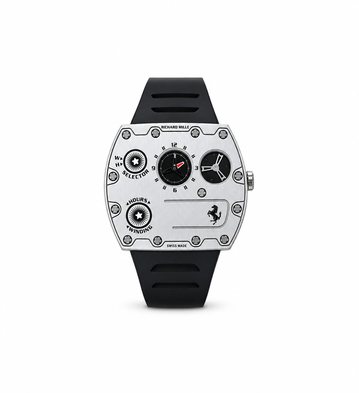 Montre de luxe Richard Mille – finition argentée