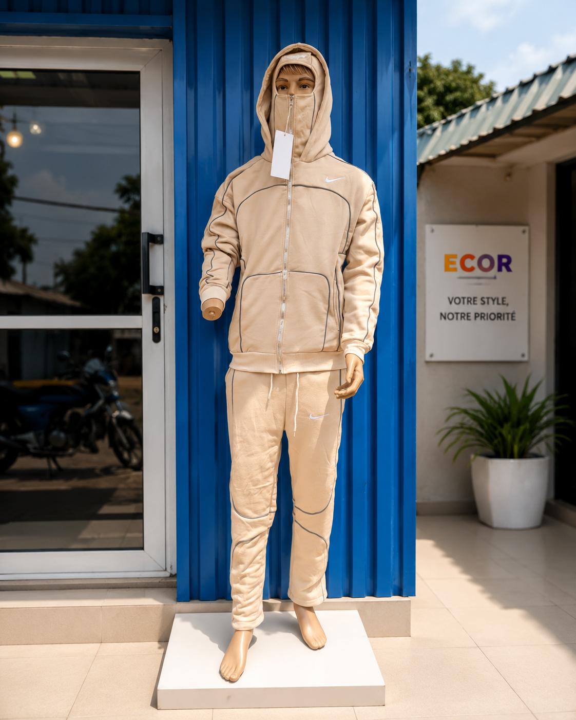Ensemble jogging homme beige