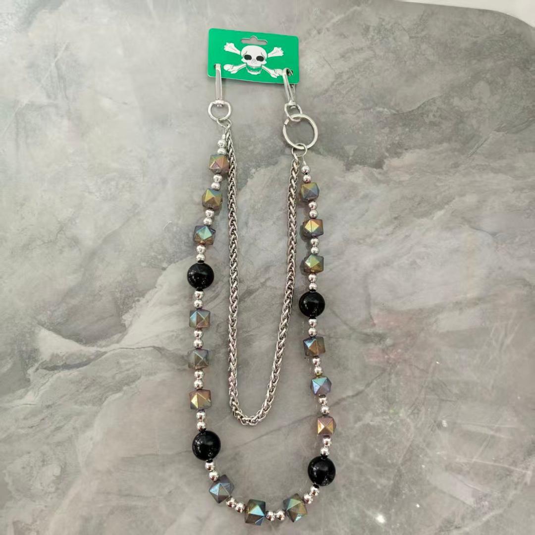 CHAÎNE DE PANTALON À PERLES MULTICOLORES