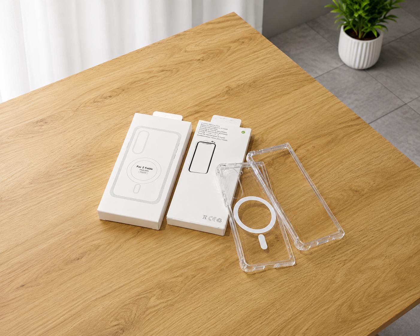 Coque transparente magnétique pour Samsung Galaxy Z Fold 2