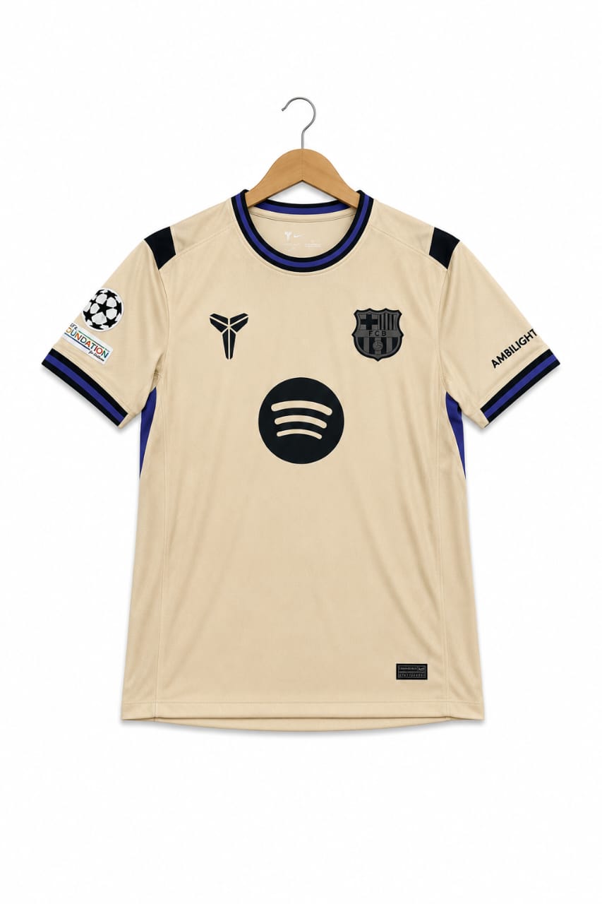 Maillot FC Barcelone Édition Supporter – Beige/Or